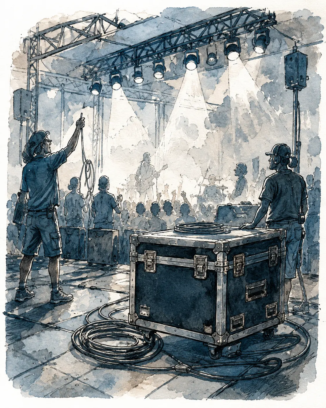 A touring live-production stage
