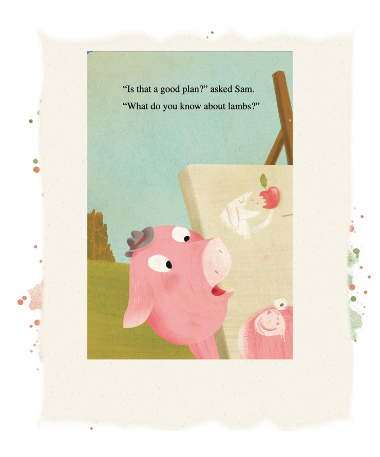 Sam questions the plan beside Zoey’s easel.