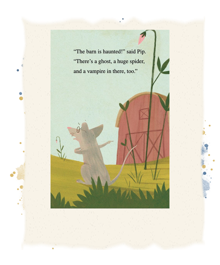 Pip points toward the barn and describes the frightening creatures he believes are inside.